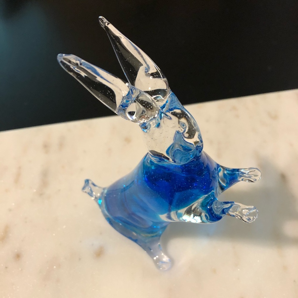 Glass Standing Bunny / Rabbit Figurine